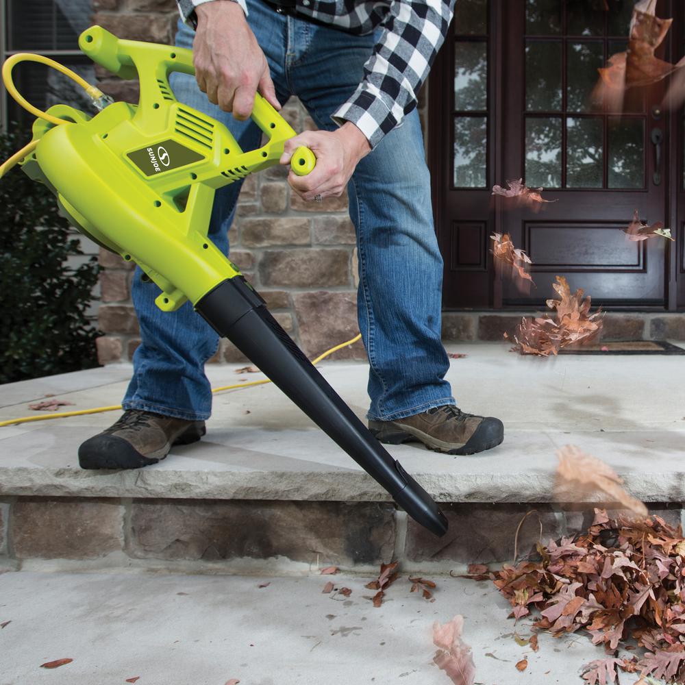 Sun Joe 250 MPH 440 CFM 14 Amp Electric Handheld Blower/Vacuum/Mulcher in Green - Super Arbor