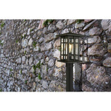 Arlington Creek 7.5 in. W x 15 in. H 1-Light Matte Bronze Outdoor Post Light with Clear Seeded Glass