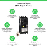 Square D Homeline 20 Amp 2-Pole GFCI Circuit Breaker