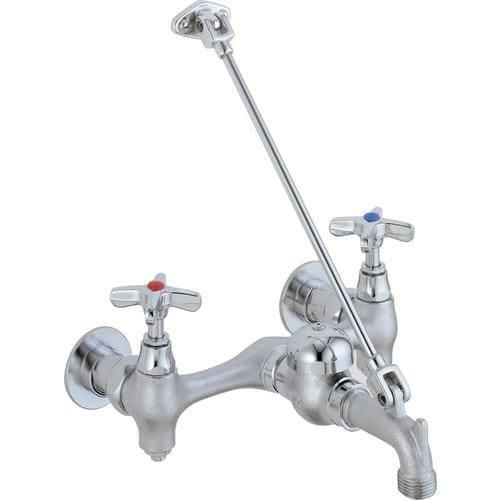 Delta Chrome 2-Handle Wall-Mount Bridge Handle Kitchen Faucet