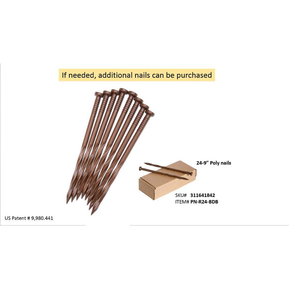 Valley View Industries 20 ft., 12 in. Pieces Dark Brown Rubber Edging - Super Arbor