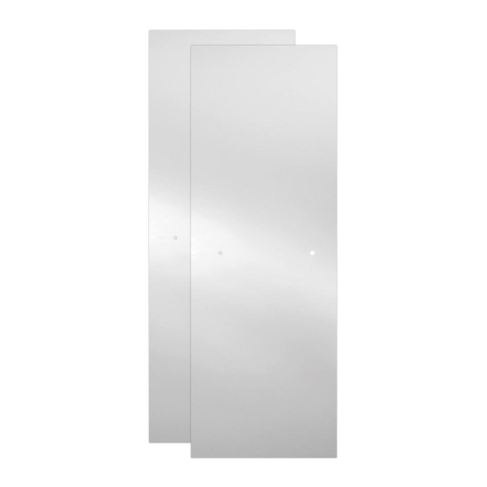 Simplicity 48 in. x 70 in. Semi-Frameless Traditional Sliding Shower Door in Bronze with Niebla Glass - Super Arbor