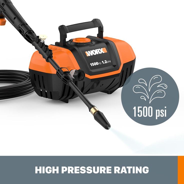 Worx 1500 PSI 1.2 GPM 13 Amp Cold Water Electric Pressure Washer, Portable