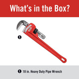 18 in. Heavy-Duty Straight Pipe Wrench - Super Arbor