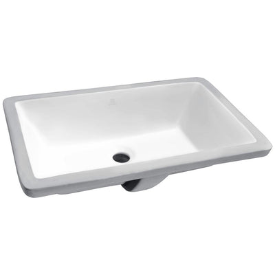 ANZZI Rhodes Series 7 in. Ceramic Undermount Sink Basin in White - Super Arbor