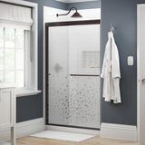 Simplicity 48 in. x 70 in. Semi-Frameless Traditional Sliding Shower Door in Bronze with Clear Glass - Super Arbor
