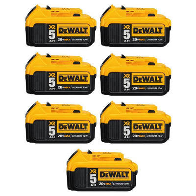 20-Volt MAX XR Premium Lithium-Ion 5.0Ah Battery Pack (7-Pack) - Super Arbor