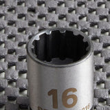 Kobalt Universal Metric 3/8-in Drive Spline 16mm Shallow Socket