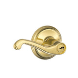 Flair Aged Bronze Keyed Entry Door Lever - Super Arbor