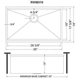 30 in. Single Bowl Undermount 16-Gauge Stainless Steel Ledge Kitchen Sink with Sliding Accessories - Super Arbor