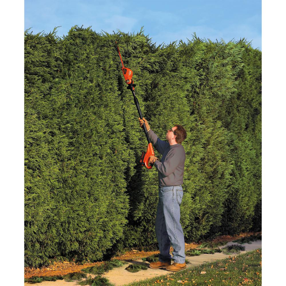 BLACK+DECKER 18 in. 20V Max Lithium-Ion Cordless Pole Hedge Trimmer with (2) 1.5Ah Batteries and Charger Included - Super Arbor