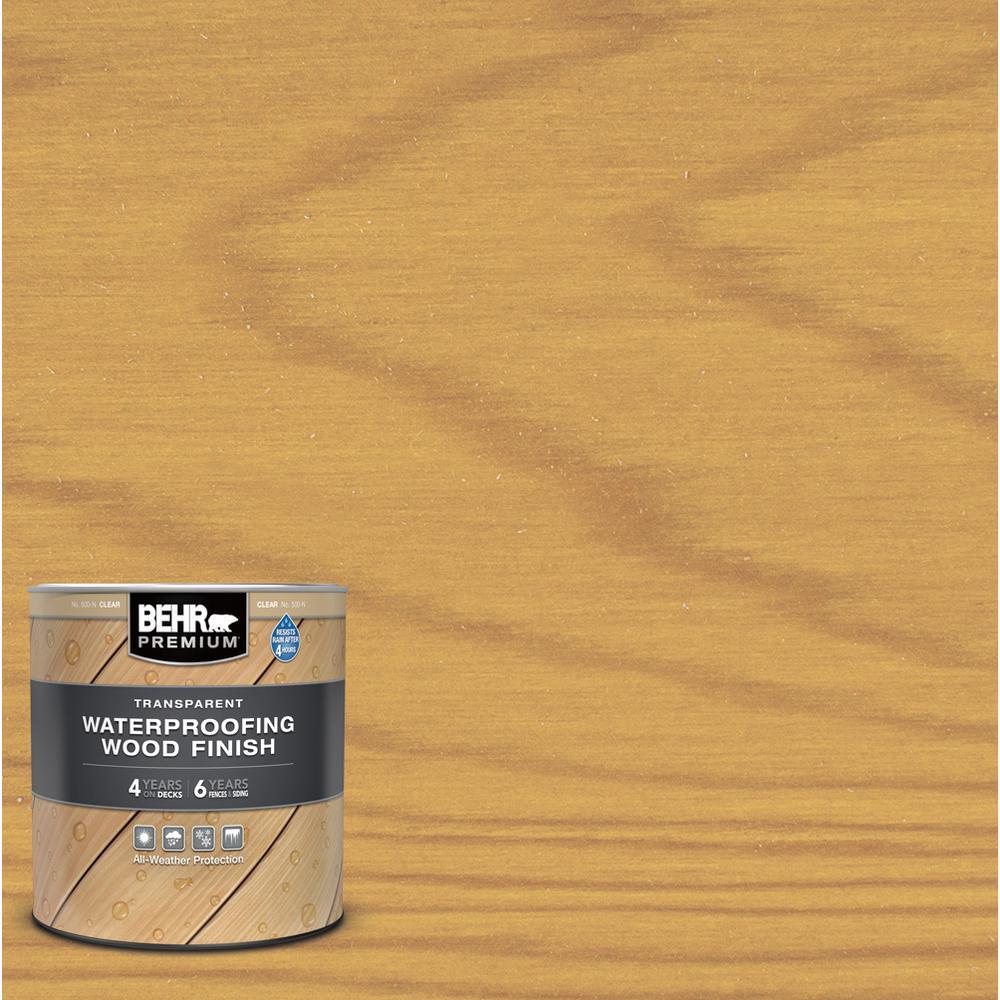 BEHR PREMIUM 1 gal. Clear Transparent Waterproofing Exterior Wood Finish - Super Arbor