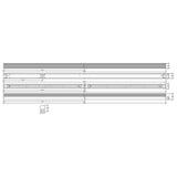 97-Watt 8 ft. White Integrated LED MV 10000 Lumen Surface Mount Strip Light - Super Arbor