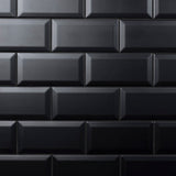 Merola Tile Crown Heights Beveled 3 in. x 6 in. Matte Black Ceramic Wall Tile (6.03 sq. ft. / Case)