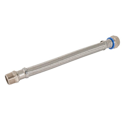 3/4 in. MIP x 3/4 in. FIP x 12 in. Stainless Steel Water Heater Connector - Super Arbor