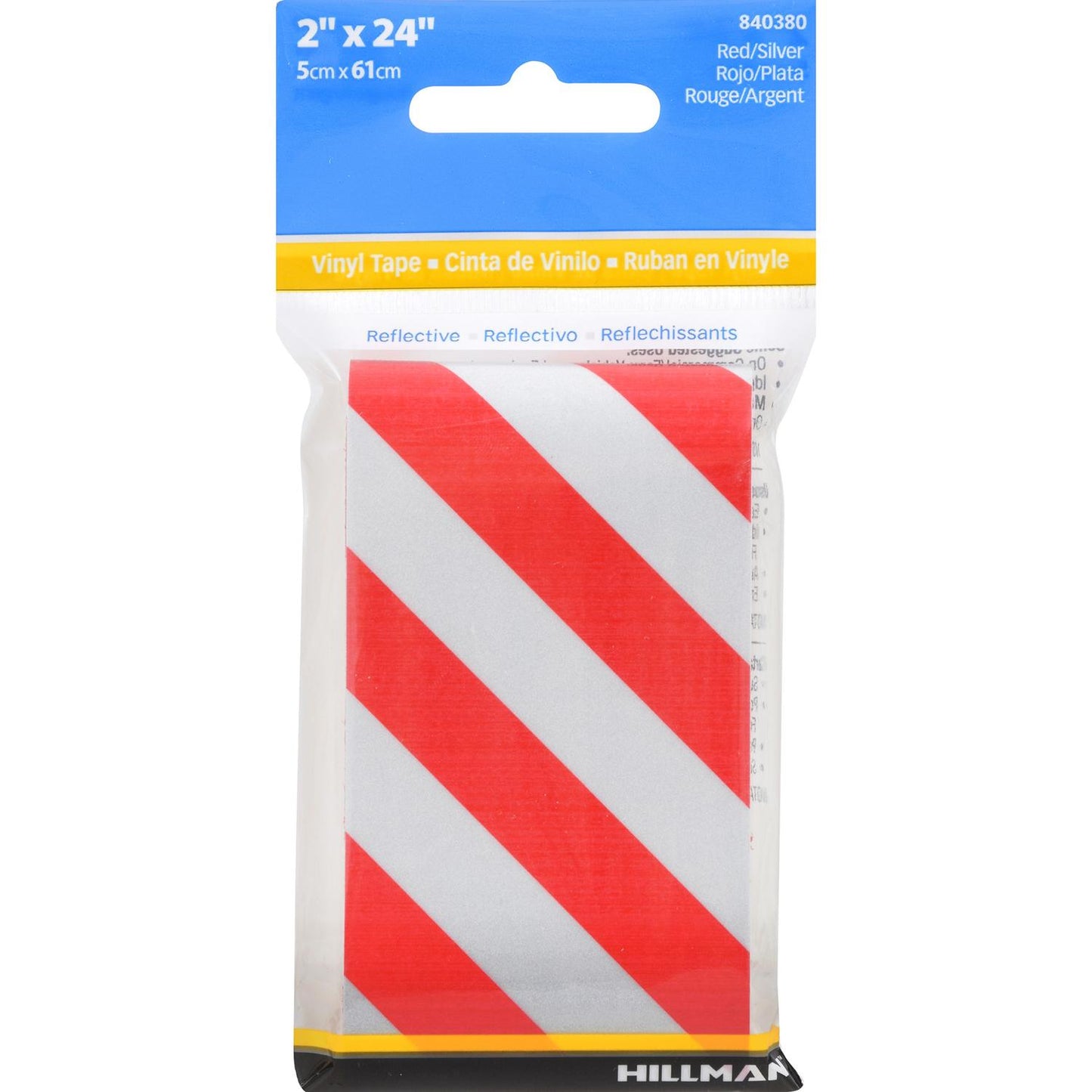 Hillman 2 in. W x 24 in. L Red/White Reflective Safety Tape, 1 Pack