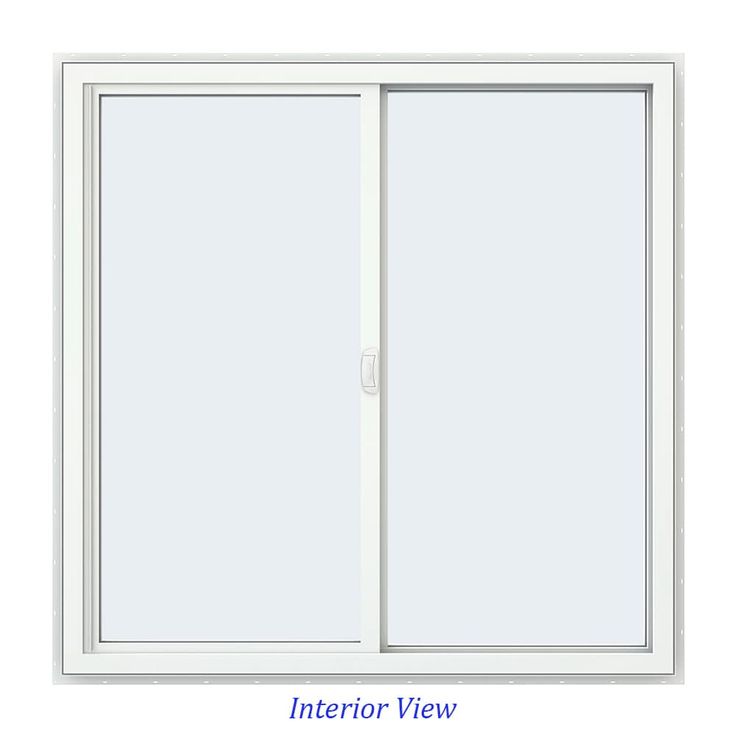JELD-WEN FiniShield V-4500 59-1/2-in x 47-1/2-in x 3-in Jamb Right-operable Vinyl Black Sliding Window Full Screen Included