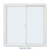 JELD-WEN FiniShield V-4500 59-1/2-in x 47-1/2-in x 3-in Jamb Right-operable Vinyl Black Sliding Window Full Screen Included