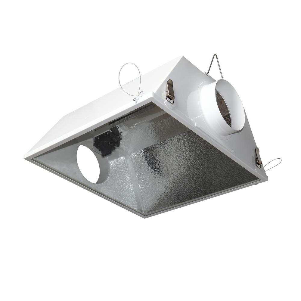 Double Ended Large Air Cooled with 6 in. Duct and Glass Panel Grow Light Reflector for up to 1000-Watt - Super Arbor
