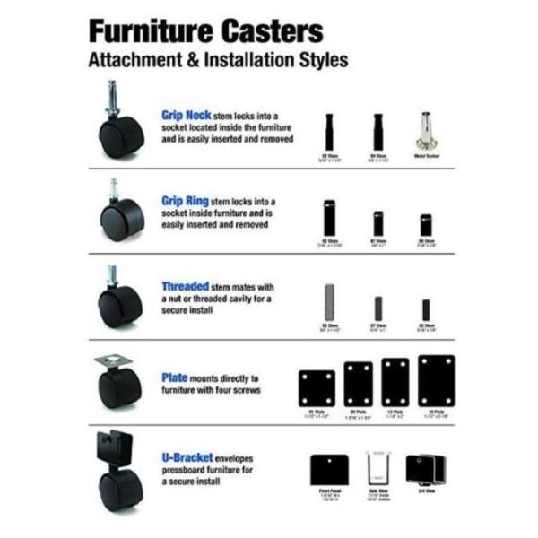 2 in. Soft Rubber Swivel Plate Casters with 80 lb. Load Rating (2 per Pack)