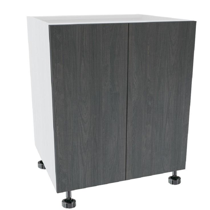Ready To Assemble 33 in. x 34-1/2 in. x 24 in. Sink Base Cabinet in Carbon Marine Wood