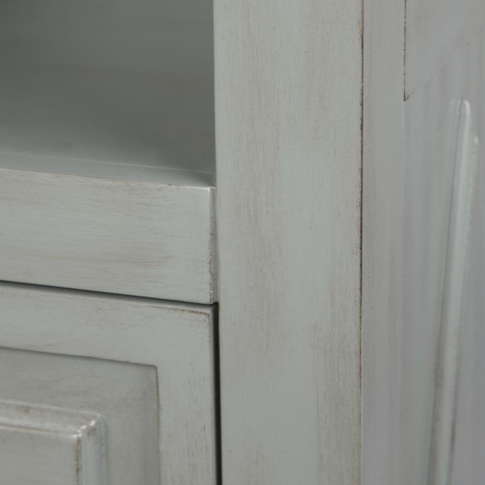Kelly 22 in. W x 65 in. H x 15 in. D Bathroom Linen Storage Tower Cabinet in Grayish Blue - Super Arbor