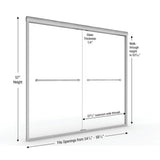 Infinity 58-1/2 in. x 57 in. Semi-Frameless Sliding Bathtub Door in Brushed Nickel - Super Arbor