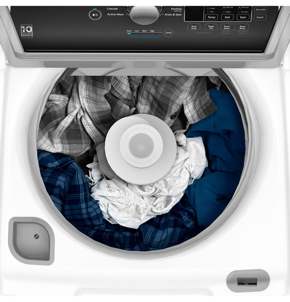 GE 4.5 cu. ft. High-Efficiency White Top Load Washing Machine, ENERGY STAR