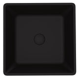VIGO Black Roma Rectangular MatteShell Glass Bathroom Vessel Sink