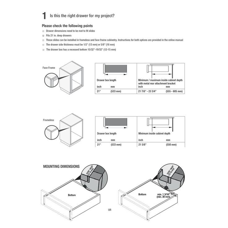 21 in. Full Extension Undermount Soft Close Drawer Slide Set