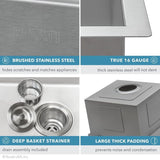 21 x 20 in. RV Workstation Drop-In Topmount Bar Prep Kitchen Sink 16-Gauge Stainless Steel