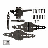 Everbilt Black Stainless Steel Post Latch Gate Set