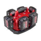 Milwaukee M18 FUEL 18-Volt Lithium-Ion Cordless Brushless String Trimmer with Attachment Capability with M18 6-Port BatteryCharger