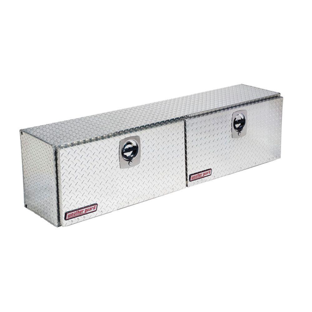 Weather Guard 72.25 Diamond Plate Aluminum Full Size Top Mount Truck Tool Box - Super Arbor