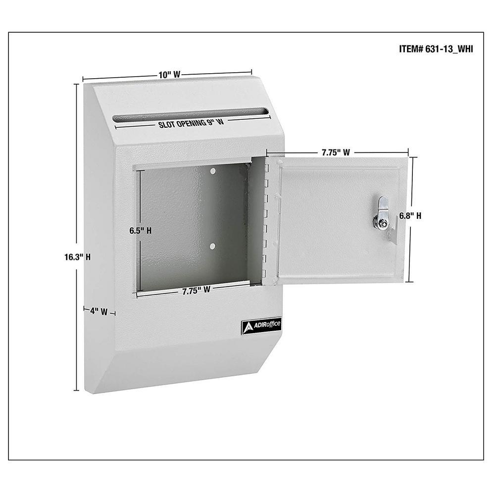 White Heavy-Duty Weatherproof Secured Drop Box - Super Arbor
