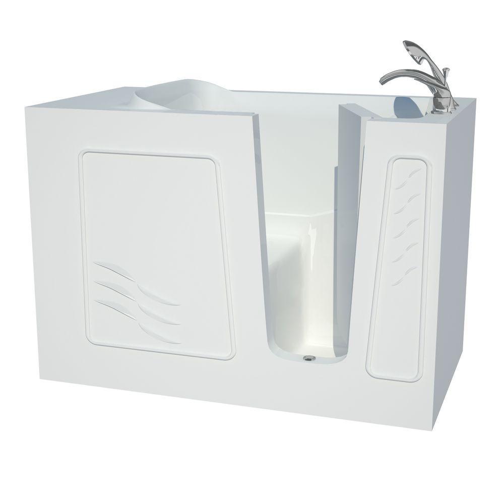 Builder's Choice 60 in. Right Drain Quick Fill Walk-In Soaking Bath Tub in White - Super Arbor