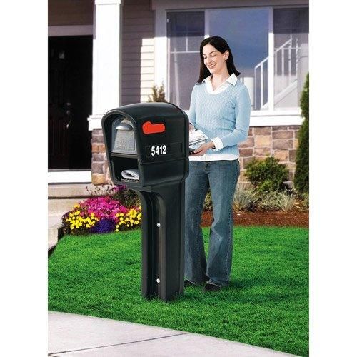 Step2 MailMaster Plus Plastic Mailbox with Black Finish