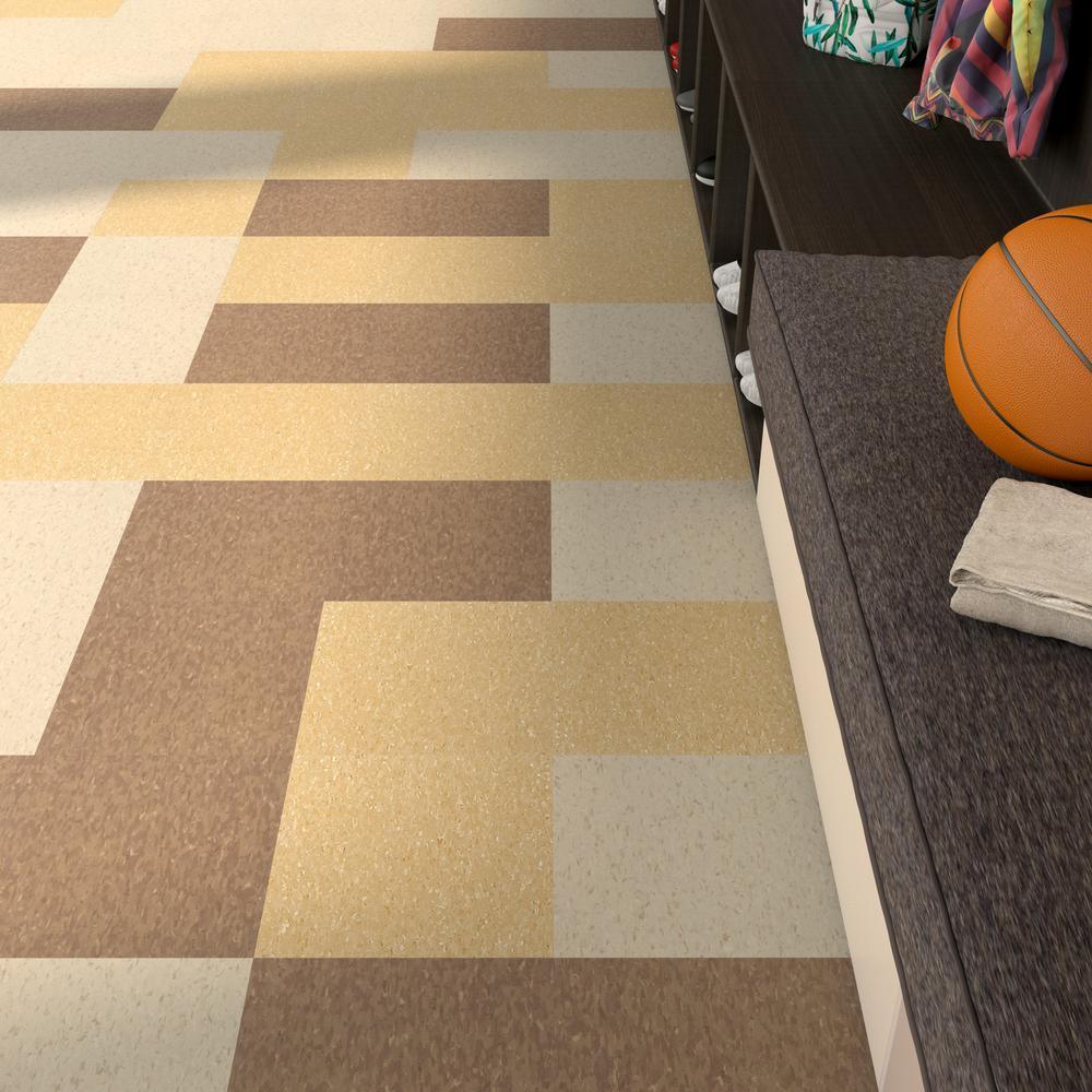 Armstrong Imperial Texture VCT 12 in. x 12 in. Chocolate Standard Excelon Commercial Vinyl Tile (45 sq. ft. / case) - Super Arbor