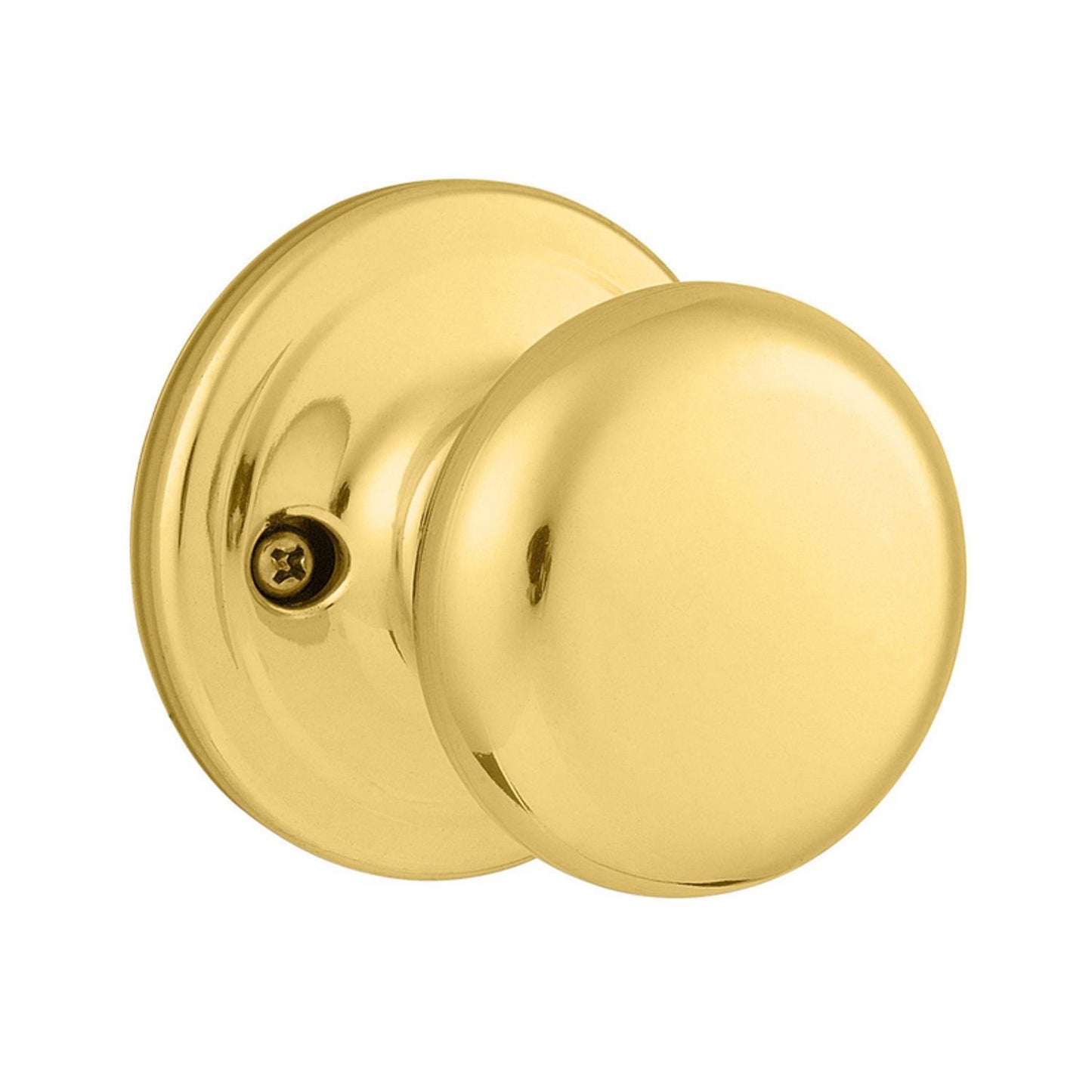 Kwikset Juno Polished Brass Dummy Knob, Universal Handing