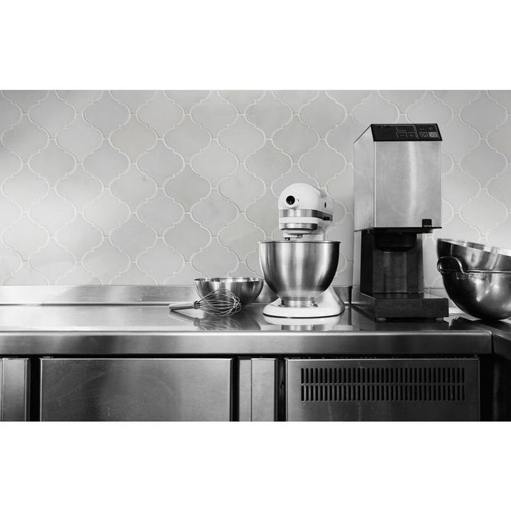 MSI Greecian White Arabesque 12 in. x 12 in. x 10 mm Polished Marble Mosaic Floor and Wall Tile (10 sq. ft./case)