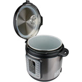 Easy Pot 6 Qt. Silver Electric Slow Cooker with LED Display