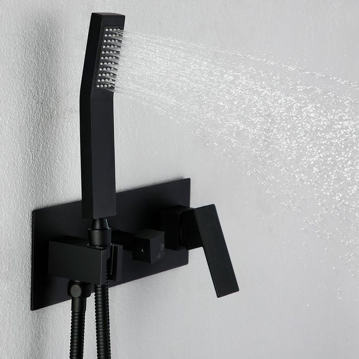 1-spray 10 in. High PressureDual Shower Head and Handheld Shower Head in Matte Black