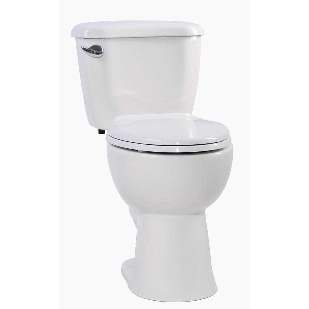 Author 2-piece 1.28 GPF Single Flush Elongated Toilet in White - Super Arbor
