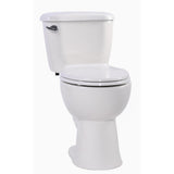 Author 2-piece 1.28 GPF Single Flush Elongated Toilet in White - Super Arbor