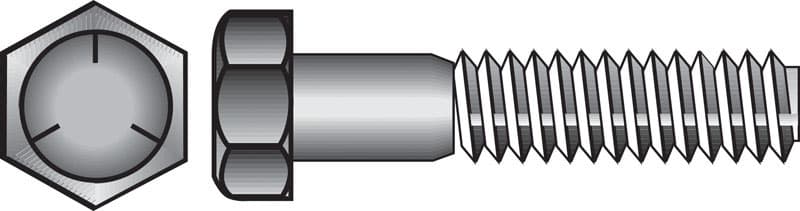 Hillman 5/16 in. Diameter x 3-1/2 in. Length Heat-Treated Zinc Steel Hex Head Cap Screw, 50-Pack