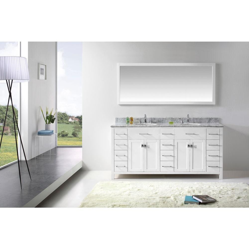 Caroline Parkway 72 in. W Bath Vanity Cabinet Only in White - Super Arbor
