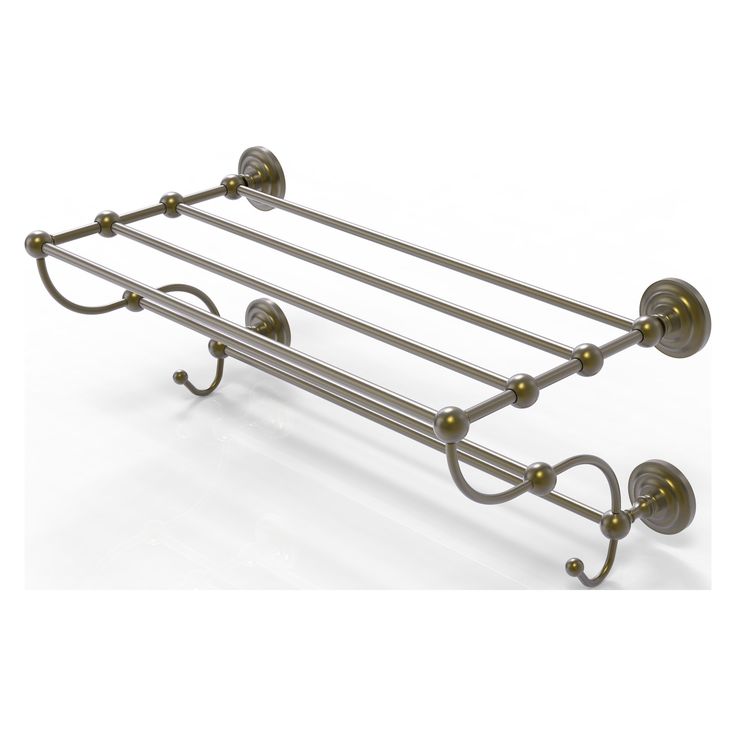 Allied Brass Prestige Que New Antique Brass Wall Mount Towel Rack