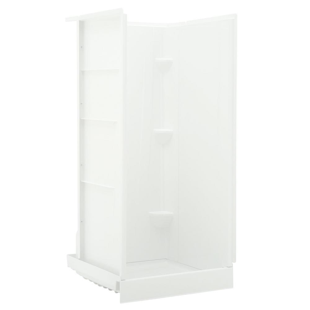 A2 36 in. x 36 in. x 76 in. Shower Stall in White - Super Arbor