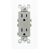 Decora 15 Amp Residential Grade Self Grounding Duplex Outlet, White - Super Arbor