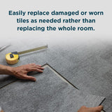 Shaw One Up 24-in x 24-in Newsfeed Multi-level Loop Full Spread Adhesive Carpet Tile (79.99-sq ft)